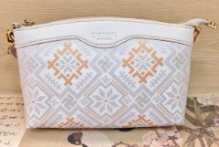 Four Swallows Morning Flower Clutch Bag | Zhuang Brocade Artisan Bag